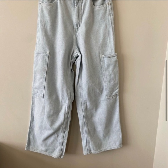 Levi’s-high Waisted Utility Wide Leg Crop Jeans (Size:27) - Picture 6 of 8